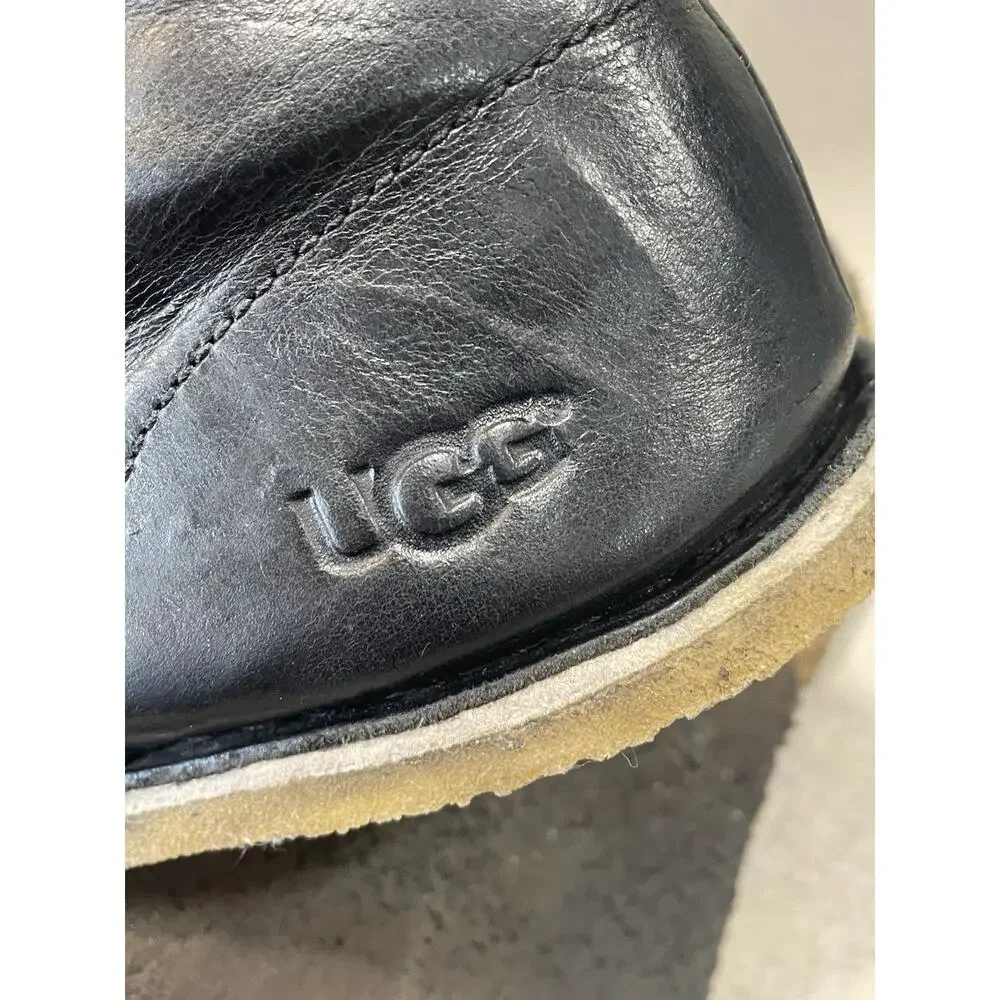 UGG Leighton Leather Chukka Boots Men's Size 11 Black 3275 Hipster Casual Wear